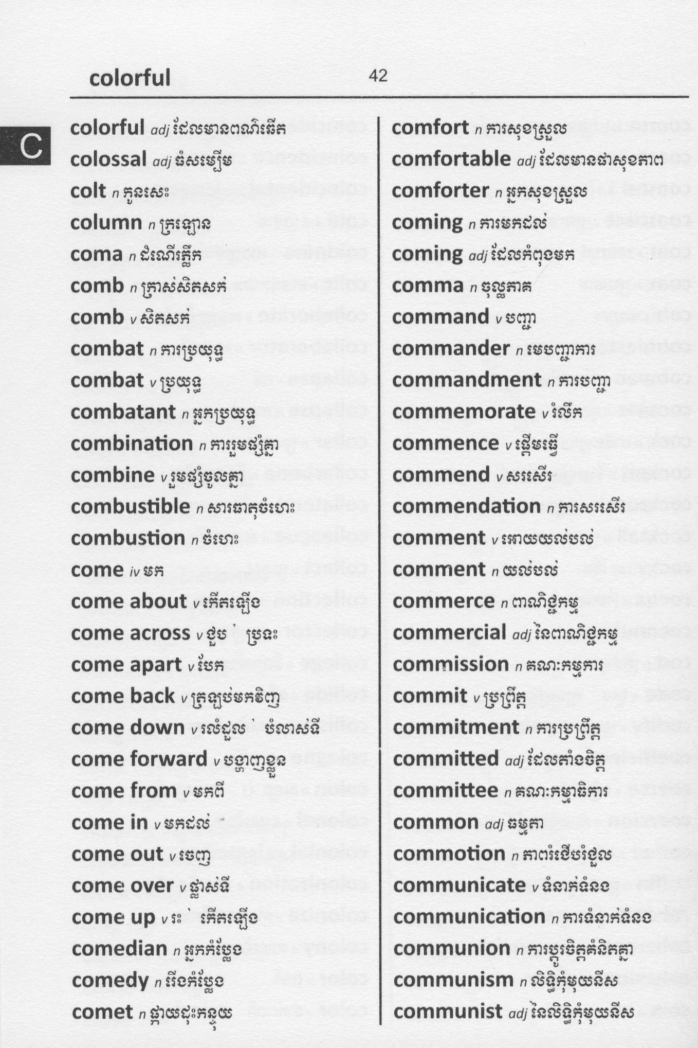 English-Cambodian Word to Word® Bilingual Dictionary