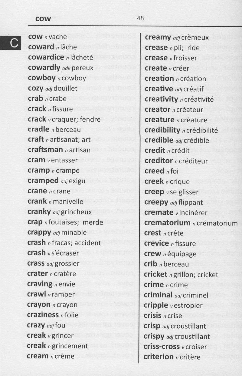 EnglishFrench Word to Word® Bilingual Dictionary