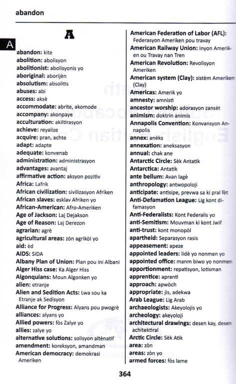 English-Haitian Creole Word to Word® with Subject Vocabulary Bilingual Dictionary