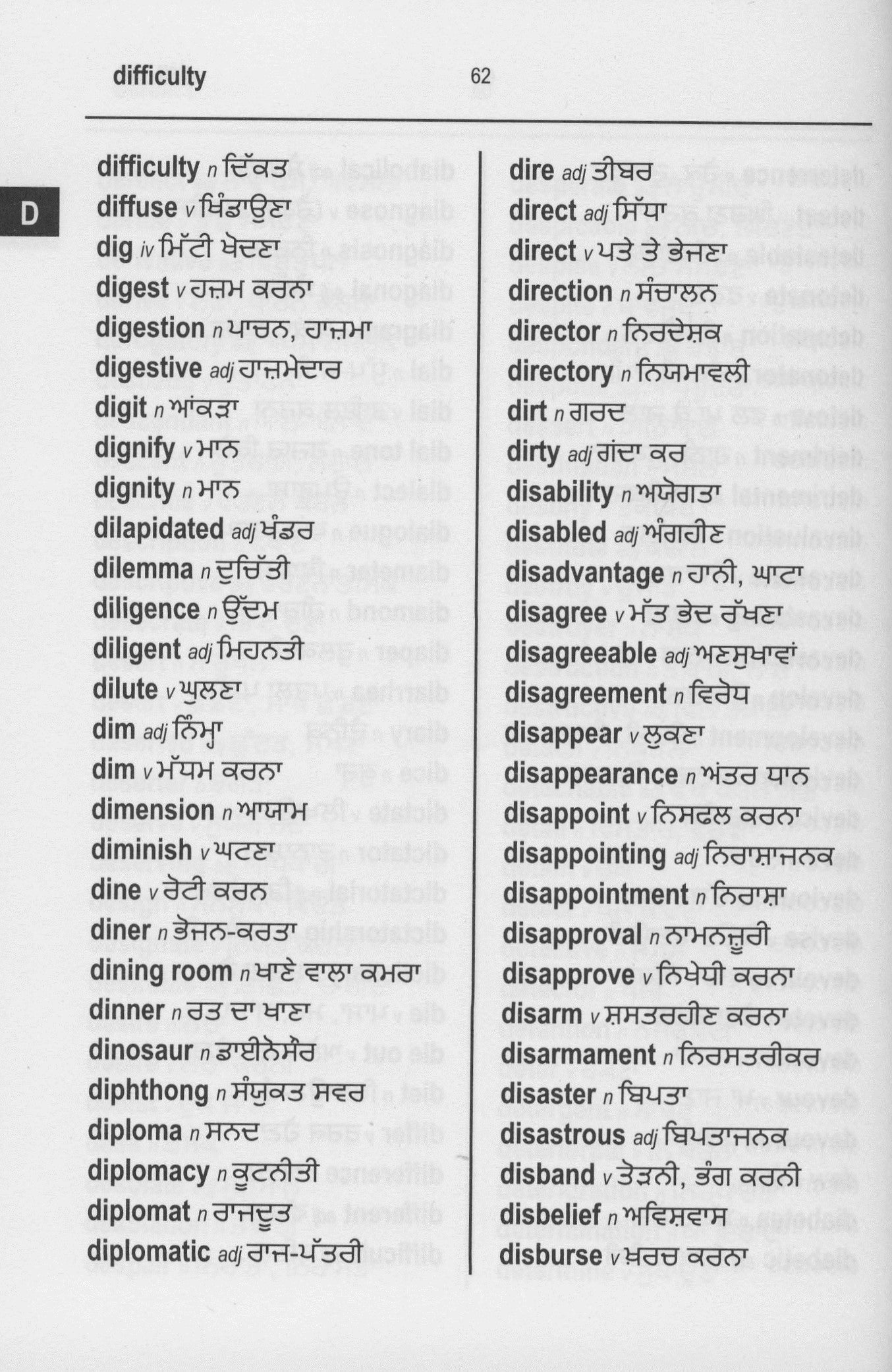 English-Punjabi Word to Word® Bilingual Dictionary